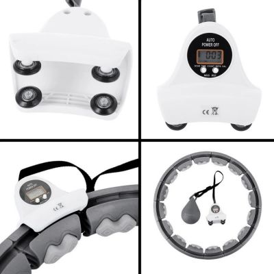 3. Hula hop HMS HHW06 z wypustkami, obciążnikiem i licznikiem czarny