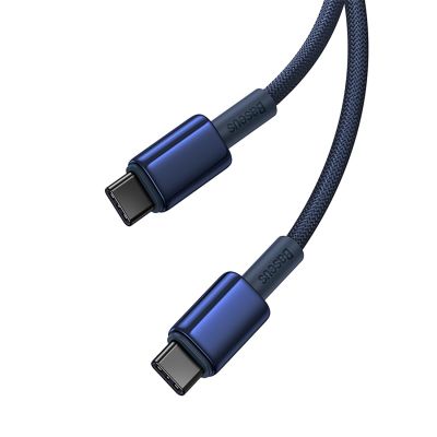 3. Kabel Baseus Tungsten Gold USB-C / USB-C 100W 2m - granatowy
