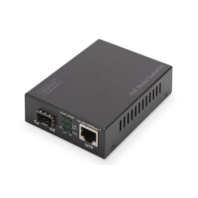 14. Konwerter mediów Gigabit PoE, RJ45 / SFP, PSE