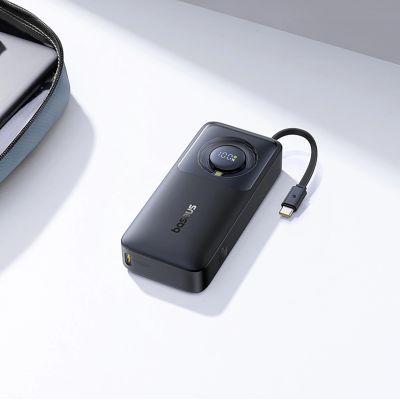 9. Powerbank Baseus Free2Pull 10000mAh 30W z portem USB-C i rozwijanym kablem USB-C - czarny