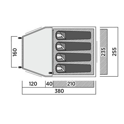 6. Namiot kopułowy Easy Camp Kinn 4 Zielony