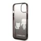 7. Etui Karl Lagerfeld Gradient Ikonik Karl&Choupette na iPhone 14 - czarne