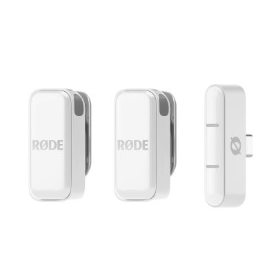 RODE Wireless Micro - 2-kanałowy cyfrowy system bezprzewodowy, USB-C, biały