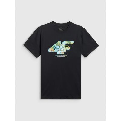 5. T-shirt regular z nadrukiem męski 4F 4FRSS26TTSHM4305-20S