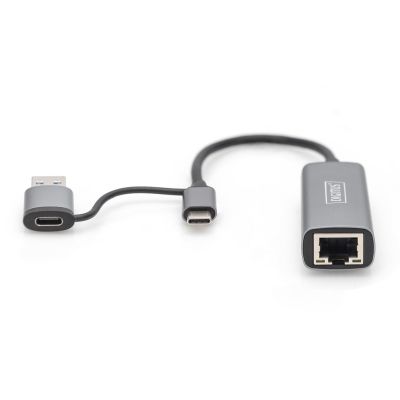 5. Adapter USB Typ-C na Gigabit Ethernet 2,5GUSB-C + USB A (USB 3.1/3.0)