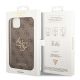 8. Etui Guess 4G Big Metal Logo na iPhone 14 - brązowe