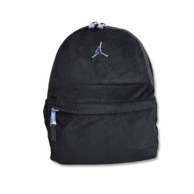 2. Plecak sportowy do szkoły Air Jordan Corduroy Girls Mini Backpack Black - 2A0860-023