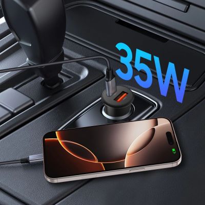 4. Ładowarka samochodowa Tech-Protect CC02 35W 2-porty USB-C / USB-A - czarna