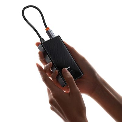 6. Hub USB-C Baseus PioneerJoy 4xUSB-A 3.0 - szary
