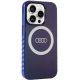 6. Etui Audi IML Big Logo MagSafe na iPhone 15 Pro - niebieskie