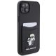4. Etui Karl Lagerfeld Saffiano Cardslot Karl&Choupette Metal Pin do iPhone 15 - czarne