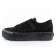 2. Lee Cooper buty sportowe damskie trampki z tkaniny platforma czarne