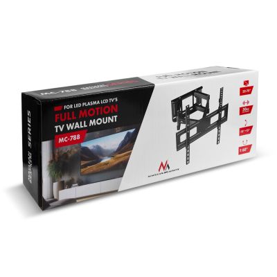 9. MACLEAN UCHWYT DO TV, MAX VESA 600X400, 32-85", 60KG, REG.KĄTA W PIONIE I POZIOMIE, PROFIL 65-390MM, CZARNY MC-789