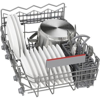 7. Zmywarka BOSCH SPH4EKX17E do zabudowy w pełni zintegrowana, 45 cm, zawiasy ślizgowe Vario