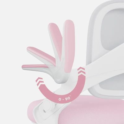 3. Fotel obrotowy Junior 4.3 Pink-Grey