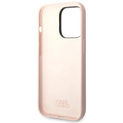 7. Etui Karl Lagerfeld Silicone Karl's Head na iPhone 14 Pro Max - różowe