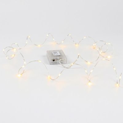 3. LAMPKI DRUCIKI NA BATERIE GIRLANDA 40 LED CIEPŁY BIAŁY (R)