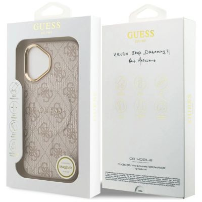 8. Etui Guess 4G PU Classic Logo MagSafe na iPhone 17 - różowe