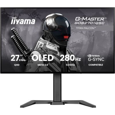 iiyama G-MASTER GOB2701QSC-B1 monitor komputerowy 68,6 cm (27") 2560 x 1440 px 2K Ultra HD OLED Czarny
