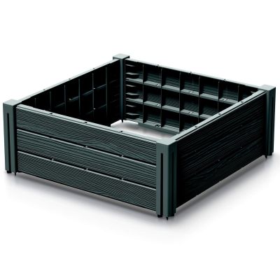 4. GRZĄDKA RABATKA OGRODOWA OBRZEŻE BASE 4 ELEMENTY WOOD ANTRACYT