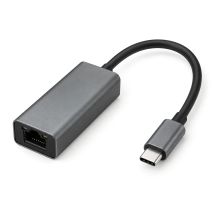 Adapter sieciowy Wozinsky WAU-45C Ethernet karta sieciowa LAN Gigabit RJ45 1000 Mb/s USB-C - szara