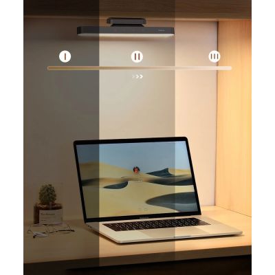 18. Baseus magnetyczna lampka nocna LED lampa pod szafkę do domu kuchni pokoju szary (DGXC-C0G)