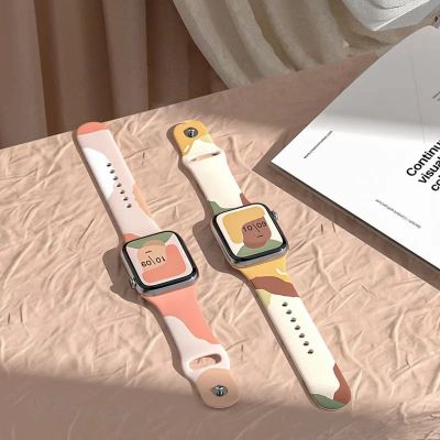 3. Silikonowy pasek Strap Moro bransoletka do zegarka opaska do Apple Watch 42 / 44 / 45 / 49 mm - wzór 6