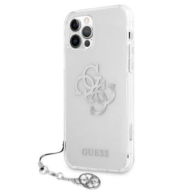 2. Etui Guess 4G Silver Charms Collection na iPhone 12 Pro Max - przezroczyste
