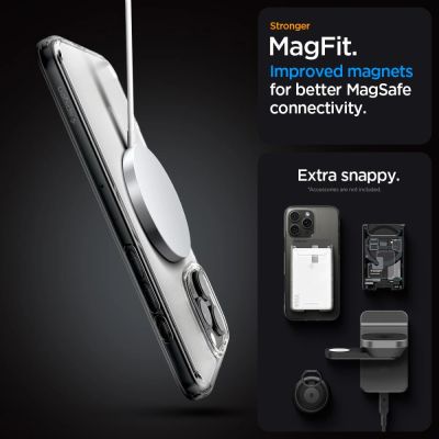 7. Etui Spigen Ultra Hybrid Mag z MagSafe na iPhone 16 Pro - przezroczyste