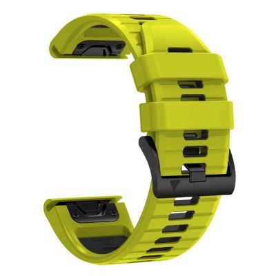 3. Pasek Tech-Protect Iconband Pro na Garmin Fenix 5X / 5X Plus / 6X / 6X Pro / 7X / 8 / 8 Pro / 9 / 9 Pro (51 mm) - limonkowo-czarny