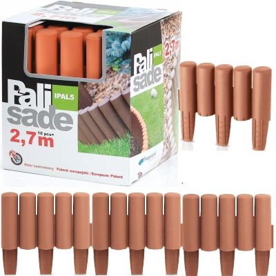 8. PALISADA OGRODOWA OBRZEŻE TRAWNIKOWE 270CM IPAL 5 TERAKOTA