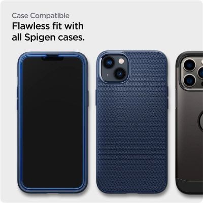10. Szkło hartowane Spigen ALM Glass FC na iPhone 13 / 13 Pro / 14 - czarne