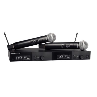 Shure SLXD24DE/SM58-G59 - Podwójny cyfrowy system bezprzewodowy z dwoma nadajnikiami/mikrofonami "do ręki