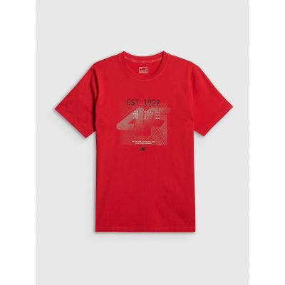 7. T-shirt regular z nadrukiem męski 4F 4FRSS26TTSHM4039-62S
