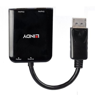 3. Lindy 38430 huby i koncentratory DisplayPort 21600 Mbit/s Czarny
