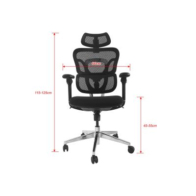 6. Equip Ergonomischer BĂĽrostuhl+Kopf/ArmstĂĽtzen+SFS    schwarz lite Retail
