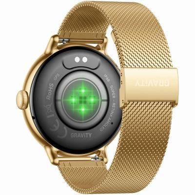 12. Smartwatch Gravity Złoty Pasek + Bransoleta GT33-1