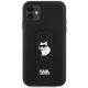3. Etui Karl Lagerfeld Gripstand Saffiano Choupette Pins na iPhone 11 / Xr - czarne