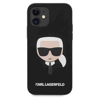 3. Etui Karl Lagerfeld Silicone Karl`s Head na iPhone 12 mini - czarne