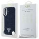 8. Etui Guess Denim Triangle Logo MagSafe na iPhone 16 - niebieskie