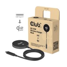 CLUB3D CAC-3027 ładowarka do urządzeń przenośnych Smartfon, Uniwersalne Czarny DC Bezprzewodowe ładowanie Szybkie ładowanie Wewnętrzna