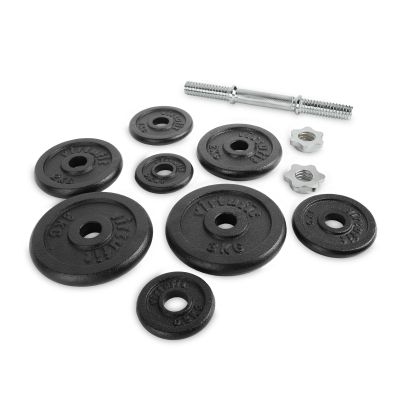 10. VIRTUFIT REGULOWANY ZESTAW HANTLI PRO - ZESTAW SZTANGI - ŻELIWO - 1 X 15 KG