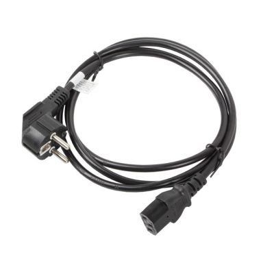 2. Kabel Lanberg CA-C13C-11CC-0018-BK (C13 / IEC C13 / IEC 320 C13 F - Schuko M; 1,8m; kolor czarny)