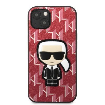3. Etui Karl Lagerfeld Monogram Ikonik Patch na iPhone 13 mini - czerwone