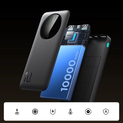 13. Powerbank Joyroom JR-PBF12 10000mAh 2.4A 2x USB-A 1x USB-C - czarny