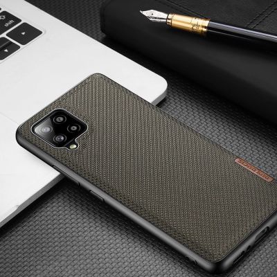 14. Dux Ducis Fino etui pokrowiec pokryty nylonowym materiałem Samsung Galaxy A42 5G zielony