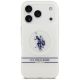 3. Etui US Polo DH and Bottom Stripe Logo MagSafe na iPhone 17 Pro - białe
