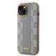 3. Etui DKNY Leather Checkered Mono Pattern MagSafe na iPhone 14 - beżowe