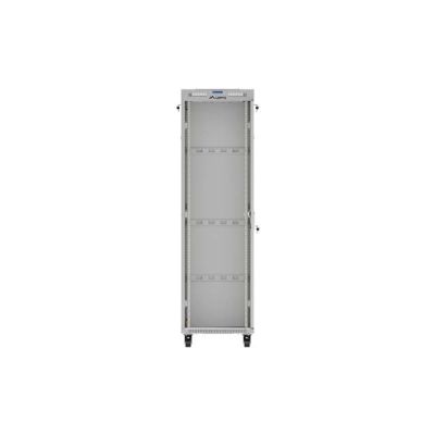 23. LANBERG SZAFA INSTALACYJNA RACK STOJĄCA 19" 42U 600X600 SZARA DRZWI PRZESZKLONE LCD (FLAT PACK) V2