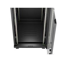 LANBERG SZAFA INSTALACYJNA RACK STOJĄCA 19" 24U 600X800 CZARNA DRZWI PRZESZKLONE LCD (FLAT PACK) V2